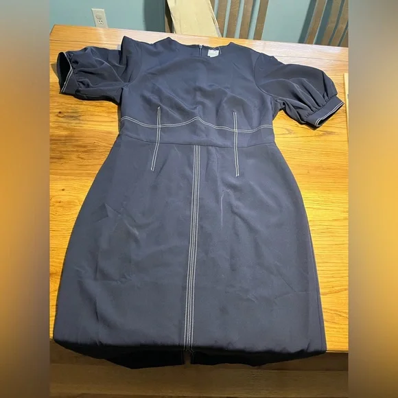 ASOS NWT Chic Navy Midi Dress with front Slit Size 10 - Picture 15 of 15